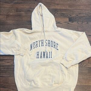 Brandy Melville Cream North Shore Hawaii Hoodie